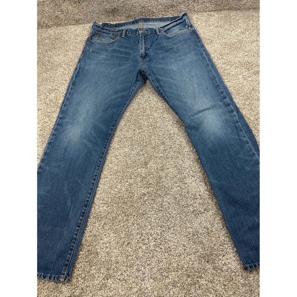 Polo Ralph Lauren 867 Classic Fit Mens Jeans 35x32 Medium Wash Blue Denim #0855
